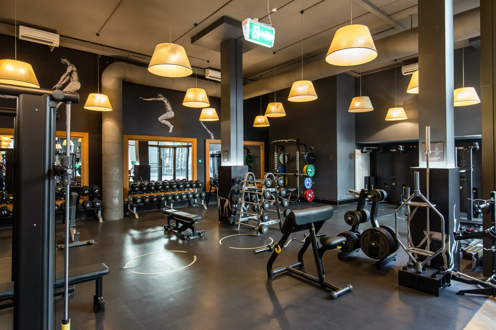 evo fitness basel gundeli strength training zone wall art