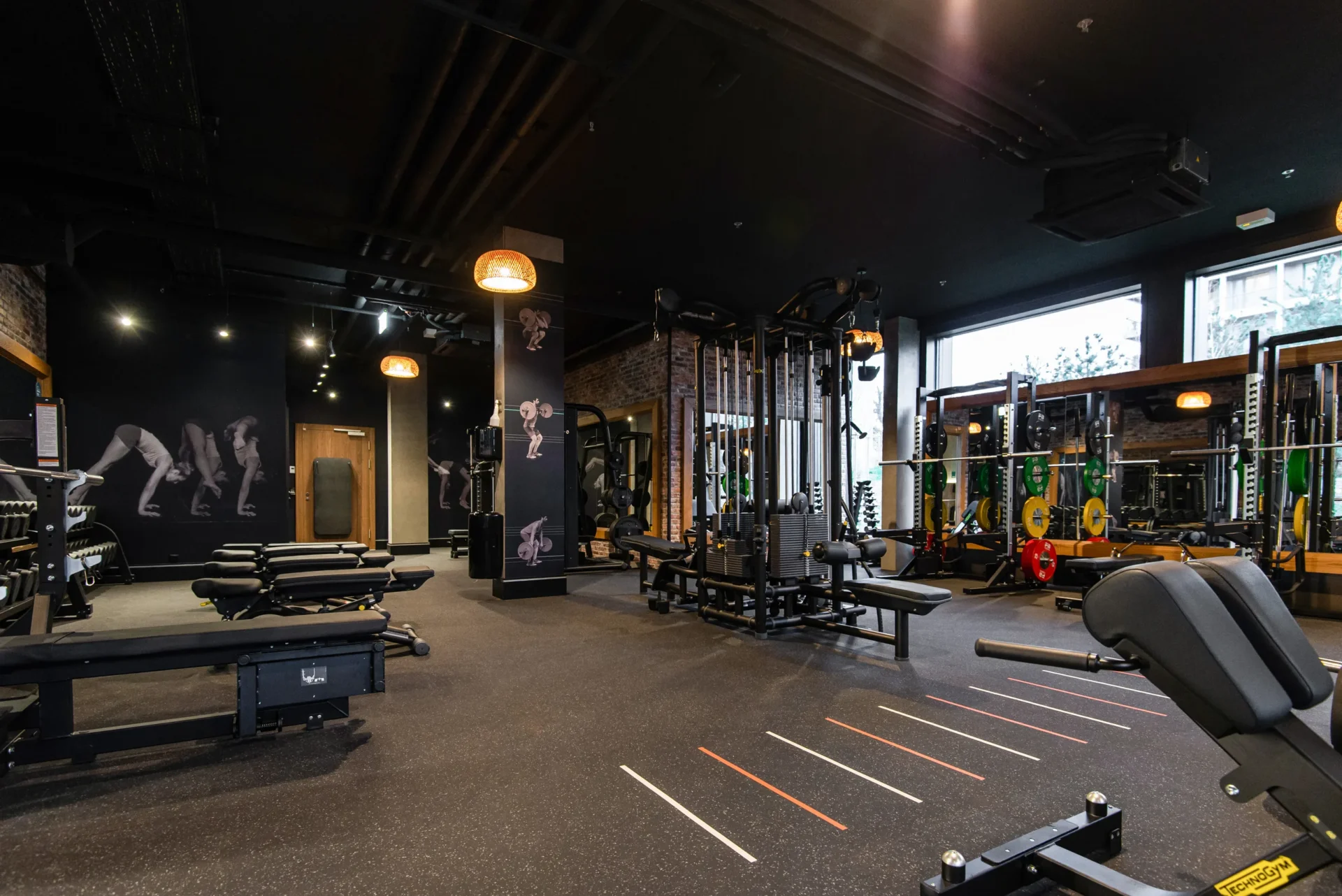 evo fitness geneva green village strength training area art mirrors