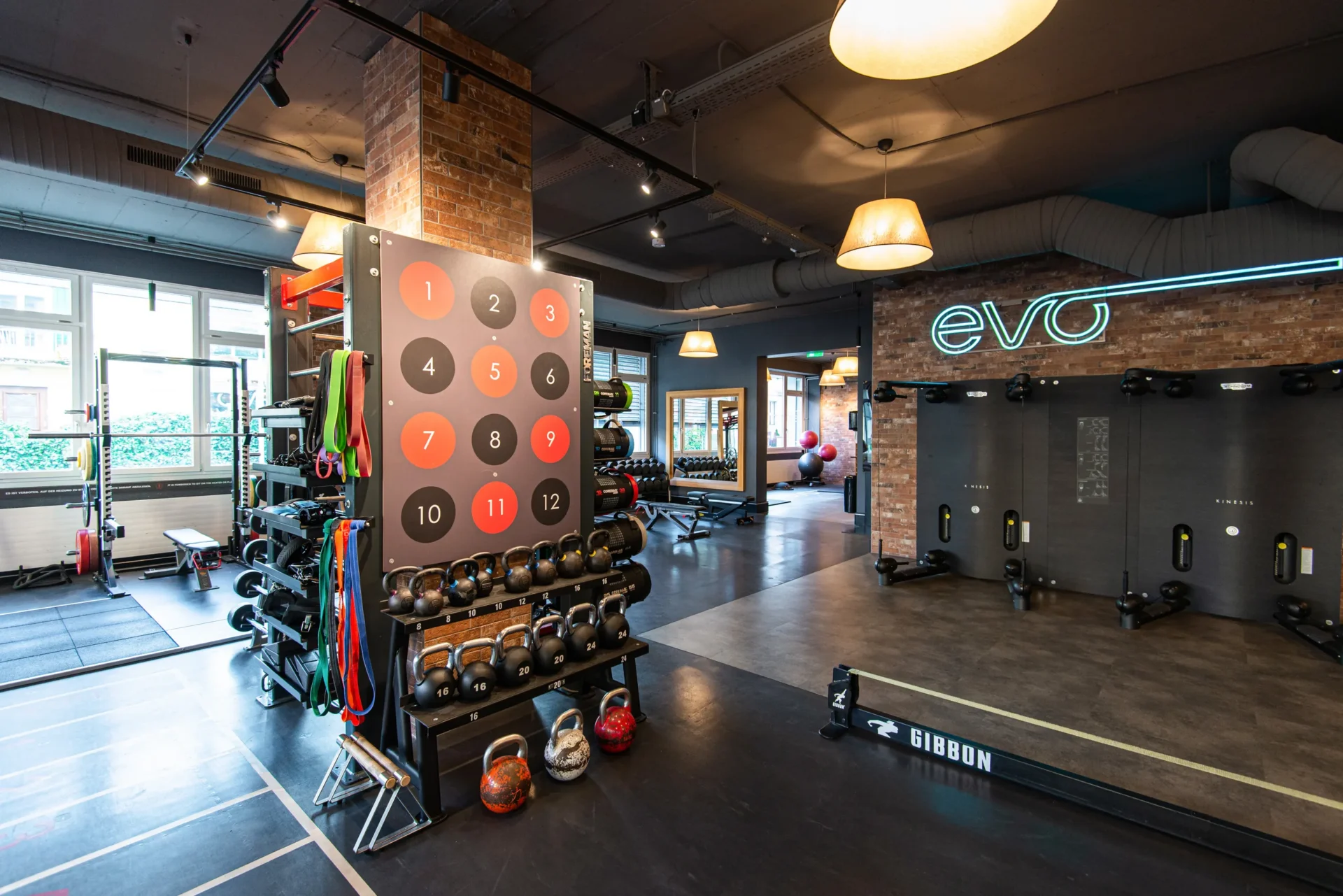 evo zurich enge gym functional training wall